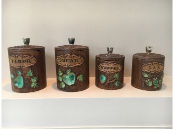 Mid Century Canister Set By Treasure Craft