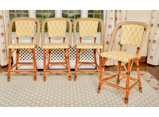 Set Of Four Maison Drucker Cafe Bistro Counter-Height Stools (RETAIL $5,521-See Receipt)