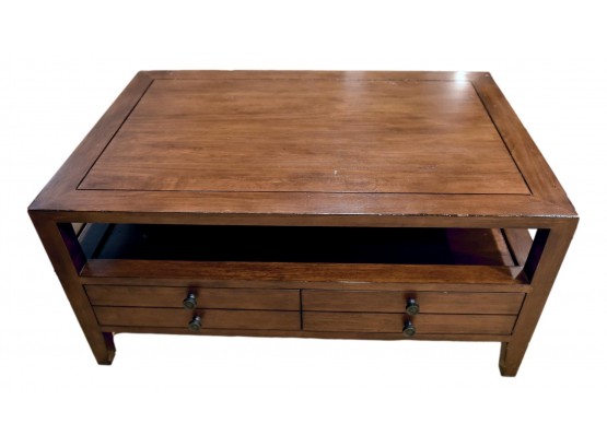 Crate & Barrel Map Coffee Table With Four Drawers (Retail $599)