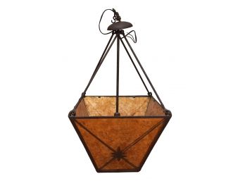 Ironware International Pierre Picard Hand Forged Pendant With Amber Mica Panels (RETAIL $1,980-see Receipt)