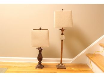 Two Pineapple Designed Lamps