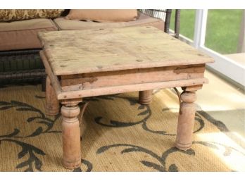 Wooden Table With Copper Hardware From Bali