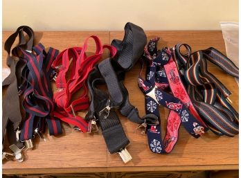 Bundle Of Men's Elastic Suspenders