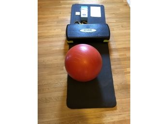 Bundle Of Exercise Items And Accessories
