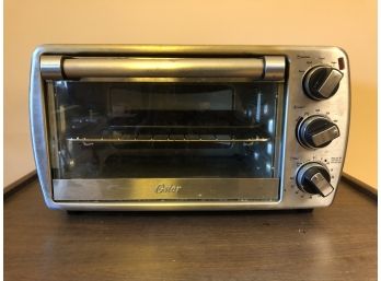 Oster Brushed Chrome Finish Toaster Oven