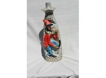 Hand-painted Italian Liqueur Bottle 'bischoff Cherry' Vintage From 1960s