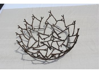 Very Cool Metal Twig Bowl - Hand-crafted