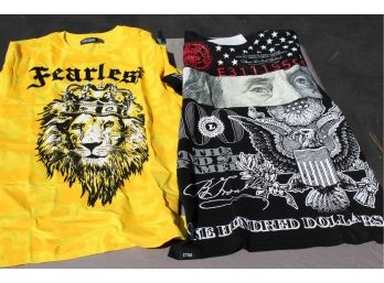 2 Great Summer Shirts From Contender Fearless & Money Man L Sizes