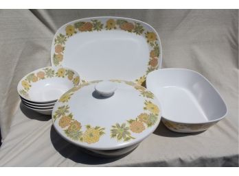 8 Piece Vintage Noritake China Collection - Platter - Serving Bowl - Covered Bowl & More 1970s