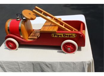 1980s Awesome Woods Of America Ride-On Firetruck