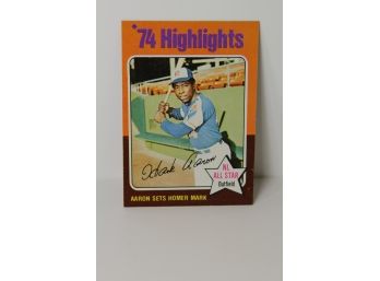 1975 #1 Card In The Series Was The Hank Aaron