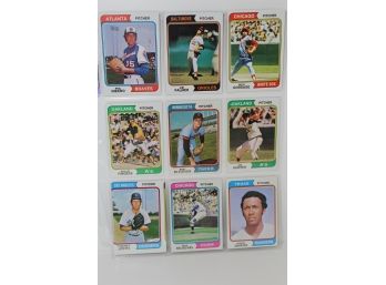 1974 Topps Baseball Power Pitchers Group 9 Cards