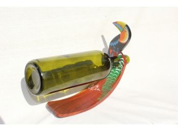 Hand-painted Wine Bottle Holder From Costa Rica