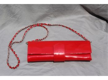 Amazing Diane B Red Patent Leather Bag From Milan - Exceptional Italian Leather