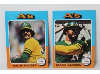 1975 Topps Reggie Jackson & Rollie Fingers