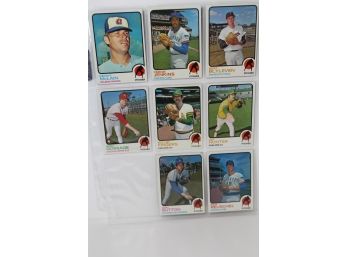 1973 Topps Baseball 8-card Pitchers Group - Fergie Jenkins - Rollie Fingers - Bert Blyleven & More