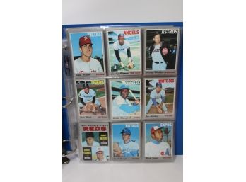 1970 Topps Baseball Binder Over 120 Cards - Famous Gray Border