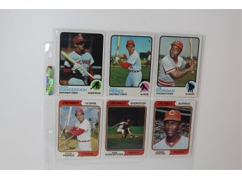 Big Red Machine Returns! 6 Topps Baseball Cards From Some Of The Greats 1973 & 1974