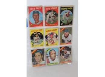 13 Vintage Topps Baseball Cards - 1959 - 1966