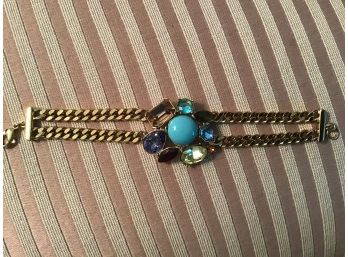 Carolee LUX Gold Tone Double Chain Bracelet