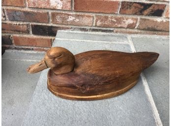 Hand Carved 17 Inch Wooden Duck Decoy