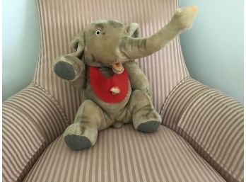 Steiff 'jumbo' Mohair Stuffed 15' Sitting Elephant With Original Yellow Tag