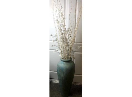 Large Decorative Vase And Fake Plant