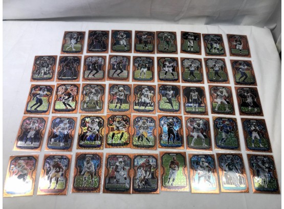Panini Prizm Orange Disco Football 2020 Sports Cards, Lot Of 45 Cards