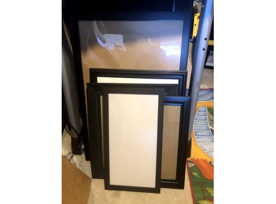 6 Assorted Black Frames, Variety Of Sizes