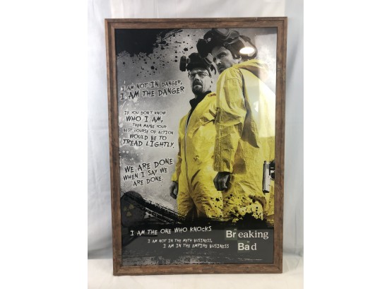 Large Breaking Bad Framed Poster, 26x38'