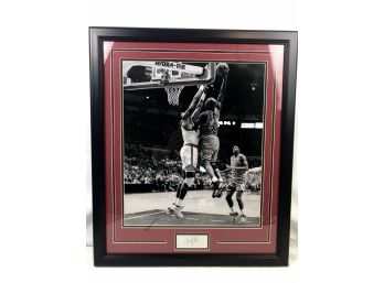 Michael Jordan #23 Bulls Custom Framed Photograph, Laser Signed