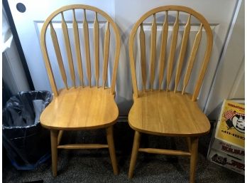 Amesbury Light Wood Chairs, 2 Pieces