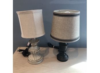 Small Country Style Table Lamps, 2 Pieces
