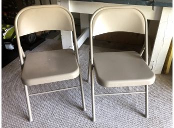 Metal Folding Chairs, 2 Pieces