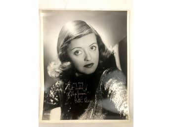 Vintage Bette Davis Personalized Autographed Photo
