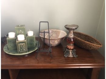Home Decor, Ceramic Bowls And Others, 5 Pieces