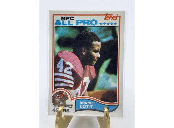 Vintage Collectible Card 1982 Topps Ronnie Lott