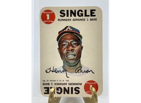 Vintage Collectible Card 1968 Topps Game Card Hank Aaron