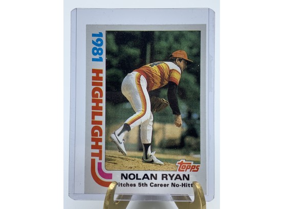 Vintage Collectible Card  Nolan Ryan 1981 Highlights Topps No 5