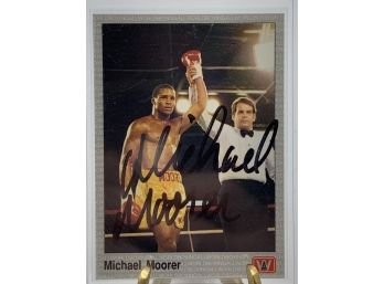 Vintage Collectible Card Michael Moorer Autographed Card