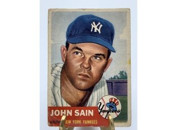 Vintage Collectible Card 1953 Topps Johnny Sain