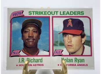 Vintage Collectible Card 1980 Topps Strikeout Leaders Ryan Richards