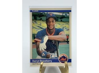 Vintage Collectible Card Fleer Daryl Strawberry Rookie 599
