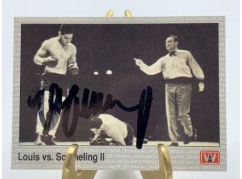 Vintage Collectible Card Joe Louis Vs Schmelling II Schmelling Autographed
