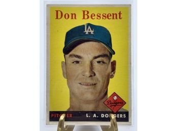 Vintage Collectible Card  1958 Topps Don Bessent