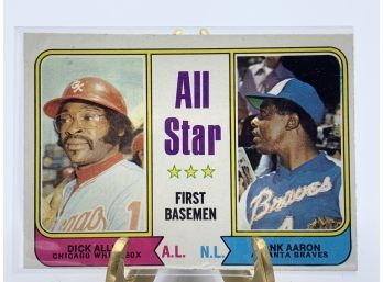 Vintage Collectible Card Topps 1974 All Star Hank Aaron Dick Allen
