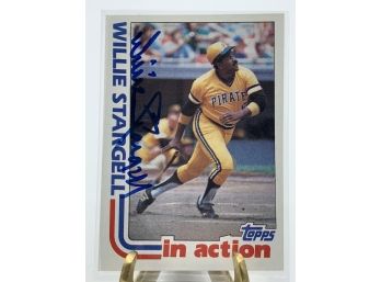 Vintage Collectible Card  1982 Topps Willie Stargell Autograph