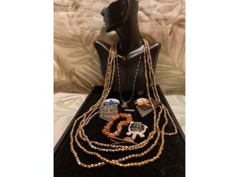 Assortment Of Mixed Costume Jewelry Pieces