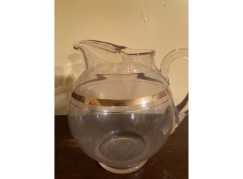 Large Vintage Water/Juice Pitcher With Ice Lip