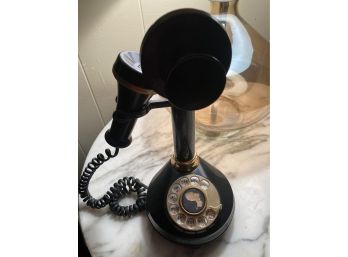 Vintage AT&T Black Rotary Telephone